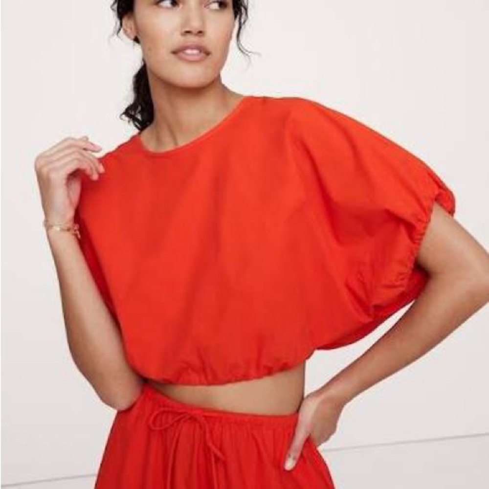 Banana Republic Bold Red Crop Top